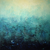 Blue Dream II., 90x90cm, oil on canvas, Kristina Sretkova Berlin 2015