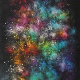 cosmic-geyser-130x97cm-mixed-media-and-oil-on-canvas-kristina-sretkova-sofia-2014